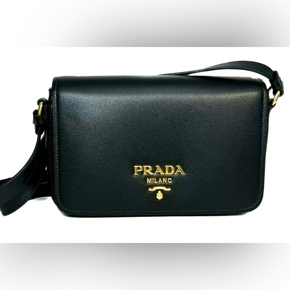 Prada | Bags | 0 Authentic Prada 1bd297 Vitello Flap Leather Cross  